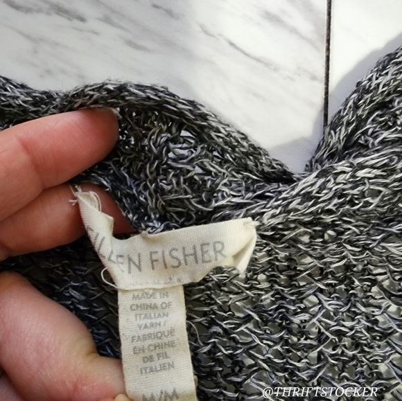 Eileen Fisher tie front cardigan - Picture 5 of 6